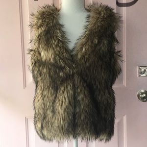 RALPH LAUREN JEANS CO FAUX FUR VEST